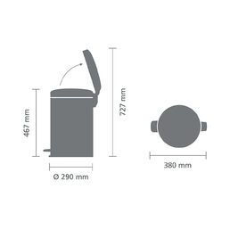 Мусорный бак Brabantia NewIcon 20л