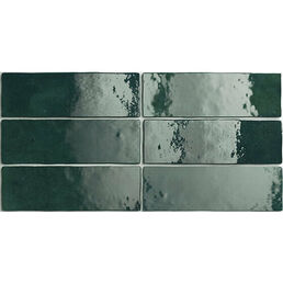 Плитка Equipe ARTISAN Moss Green, жаропрочная, глянцевая, зеленый, 6,5x20см, 38шт (0.5м2)