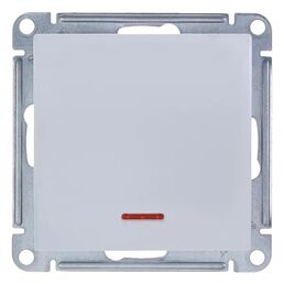 Выключатель встраиваемый Systeme Electric W59 1 клавиша с подсветкой цвет белый
