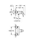 Смеситель для душа Grohe BauFlow 23755000