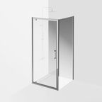Боковая панель Kerama Marazzi Vetro 90х195 VE.90.FP.CR стекло прозрачное, профиль хром