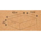 Корзина с крышкой для хранения 45x21x33 см бумага цвет бежевый