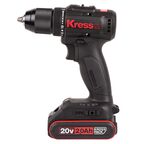 Дрель-шуруповерт аккумуляторная бесщеточная KRESS KU212.1, 20В, 50Нм, 2Ач x2, ЗУ 2А, Сумка + коробка
