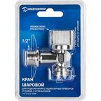 Кран шаровой угловой MPF Light 1/2" с отражателем наружная резьба флажок сверху