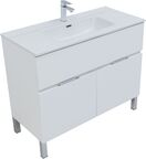 Комплект мебели Aquanet Алвита New 101 см подвесной (тумба с раковиной и зеркалом)