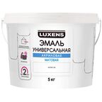 Эмаль акриловая универсальная Luxens цвет белый матовый 5 кг