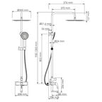 Душевой комплект со смесителем Wasserkraft Sauer 30х57,6х135 см