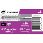 Дюбель-Дрива для газобетона Standers М10 14x70 мм 4 шт.