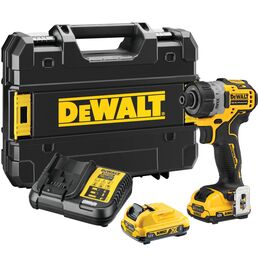 Аккумуляторный шуруповерт DEWALT DCF601D2, 12 В, 8 Нм, с 2 АКБ 5 Ач и ЗУ, в кейсе TSTAK (DCF601D2-QW)