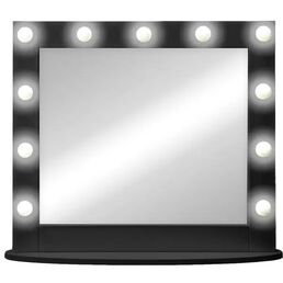 Гримерное зеркало настольное с подсветкой Континент 11 ламп цвет черный 80x70 см