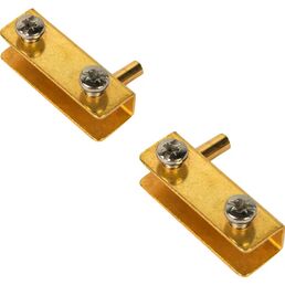 Петля мебельная HG001 140x100 мм для стеклянного фасада металл цвет золото