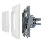 Выключатель одноклавишный - Legrand Etika - 10А 250В безвинтовые зажимы - белый