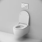 Комплект инсталляция с унитазом AM.PM Pulse Flashclean IS3LM0151.9P1702 безободковый с микролифтом клавиша цвет хромированный