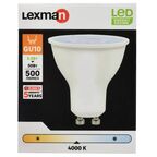 Лампа светодиодная Lexman Clear GU10 220 В 5.5 Вт спот прозрачный 500 лм нейтральный белый цвет света
