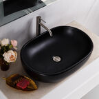 Раковина накладная BelBagno BB1084-H301 60 см черная матовая