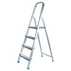 Стремянка алюминиевая Ladderbel STR-AL-4 4 ступени, максимальная нагрузка 150 кг