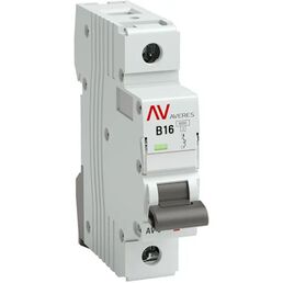 Автоматический выключатель EKF Averes AV-6 1P B16 А 6 кА mcb6-1-16B-av