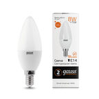 Светодиодная лампа Gauss LED Elementary Candle 8W E14 3000K 1/10/100