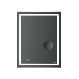Зеркало Am.Pm Gem 55х70 с контурной LED-подсветкой, часами и косметическим зеркалом