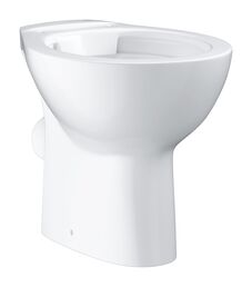 Напольный безободковый унитаз GROHE Bau Ceramic, горизонтальный выпуск (без сиденья), альпин-белый (39430000)