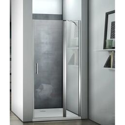 Душевая дверь в нишу Rain SR-130 130x185 см хромированный профиль прозрачное стекло распашная