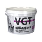 Шпатлевка VGT акриловая для заделки сколов и трещин, белый, 1 кг