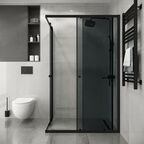 Душевой уголок Niagara Eco 107x78 NG-1118-14QT стекло тонированное, профиль черный матовый