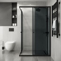 Душевой уголок Niagara Eco 107x78 NG-1118-14QT стекло тонированное, профиль черный матовый