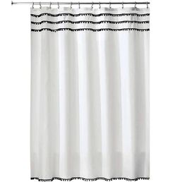 Штора для ванной Carnation Home Fashions Pompon 180x200