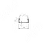 Профиль SM1, накладной, серебро, 16х7,5мм, L-2000 (LSP-SM1-ALU-2-AL)