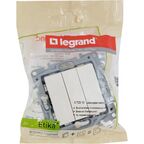 Выключатель трёхклавишный - Legrand Etika - 10А 250В винтовые зажимы - слоновая кость