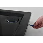 Экран для душевого поддона Metakam Apart Black квадратный 80x80 см