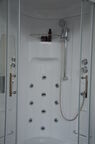Душевая кабина Royal Bath 100х100 100NRW-С с гидромассажем, стекло матовое, профиль белый