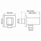 Держатель с подключением шланга Wasserkraft черный 8,2х5,2х5,2 см