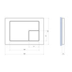 Клавиша смыва для инсталляций Cersanit Corner белая (64077)