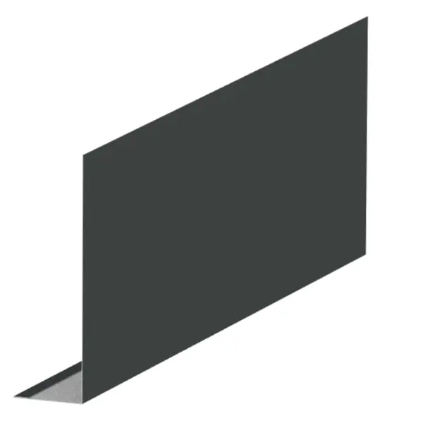 Планка лобовая 190x50 цвет темно-серый
