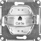 Розетка компьютерная встраиваемая Systeme Electric Glossa RJ45 UTP cat 5e цвет антрацит