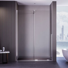 Душевая дверь Veconi Premium Trento 140x200 PTDW-50CH-140-01-C4 стекло прозрачное, профиль хром
