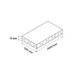 Потолочная панель 2-х секционная фигурная 3000x200x8 мм 0.6 м²