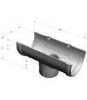 Воронка желоба Docke Premium пластиковая d120-85 мм графитовый серый RAL 7024