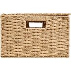 Корзина с крышкой для хранения 38x18x28 см бумага цвет бежевый