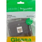 Розетка компьютерная встраиваемая Systeme Electric Glossa RJ45 cat 5E цвет графитовый