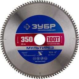 Пильный диск по алюминию ЗУБР Мультирез 36907-350-50-100_z01