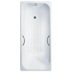 Чугунная ванна Delice Aurora 150x70 DLR230603R-AS с антискользящим покрытием, с отверстиями под ручки, белая
