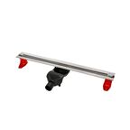 Лоток душевой Berges Wasserhaus Super Slim с гидрозатвором 700х94 d50 мм решетка из нержавеющей стали (090153)
