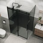 Душевой уголок Grossman Classic 110x90 120.K33.04.1190.21.10 без поддона, стекло тонированное, профиль черный матовый