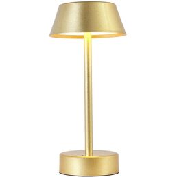 Настольная лампа светодиодная с выключателем и аккумулятором Crystal Lux SANTA LG1 GOLD