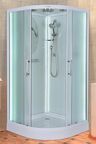 Душевая кабина Esbano Elegancia 100х100ES-L100CR с крышей, с LED освещением, стекло матовое, профиль белый