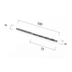 Фреза DJTOL A2LX672 спиральная двухзаходная стружка вверх (по дереву, композиту (АКП), пластику)