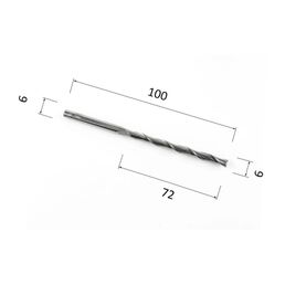 Фреза DJTOL A2LX672 спиральная двухзаходная стружка вверх (по дереву, композиту (АКП), пластику)